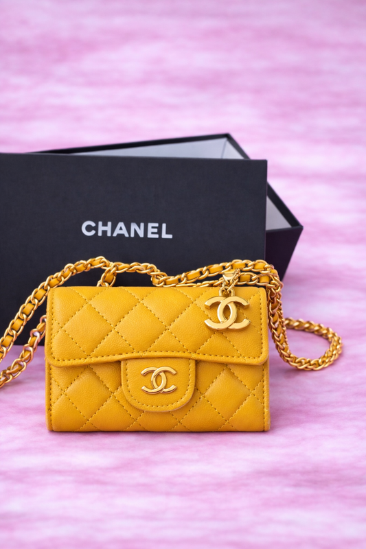 MINI SAC BLANC JAUNE MOUTARDE